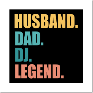 Husband Dad Dj Legend Posters and Art